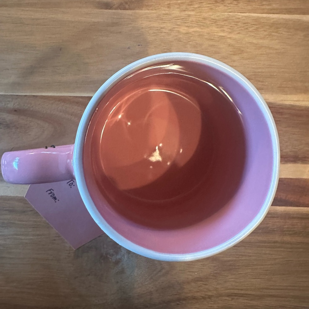 Leopard Print Ceramic Mug with Pink Handle - Picture 4 of 6